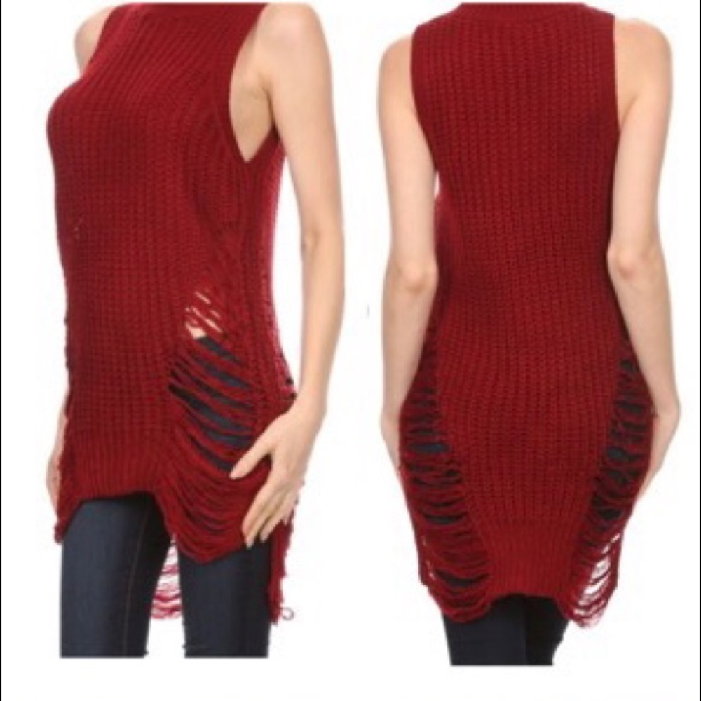 Red sweater shirt